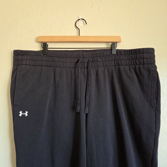 Under Armour UA Rival Fleece Jogger Sweatpants Washed Black Size Womens 3X Plus - Picture 3 of 9